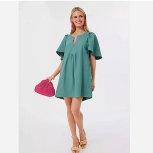 Tuckernuck Pomander Place Finley Flutter Sleeve Dress XL Sage Green